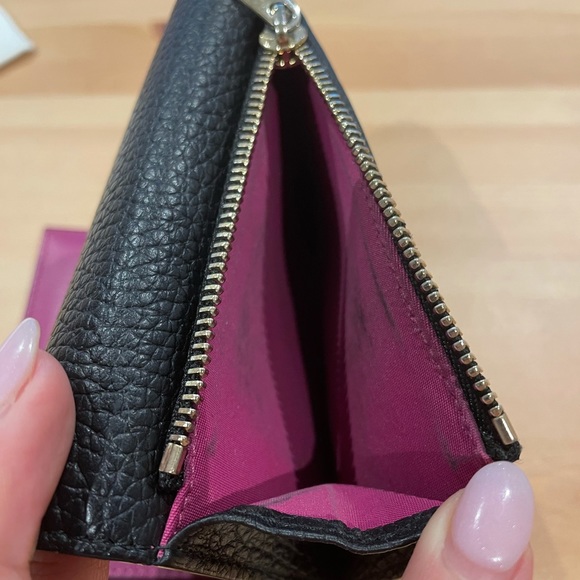 AUTHENTIC Dior calfskin wallet - Black & Purple - Picture 8 of 8